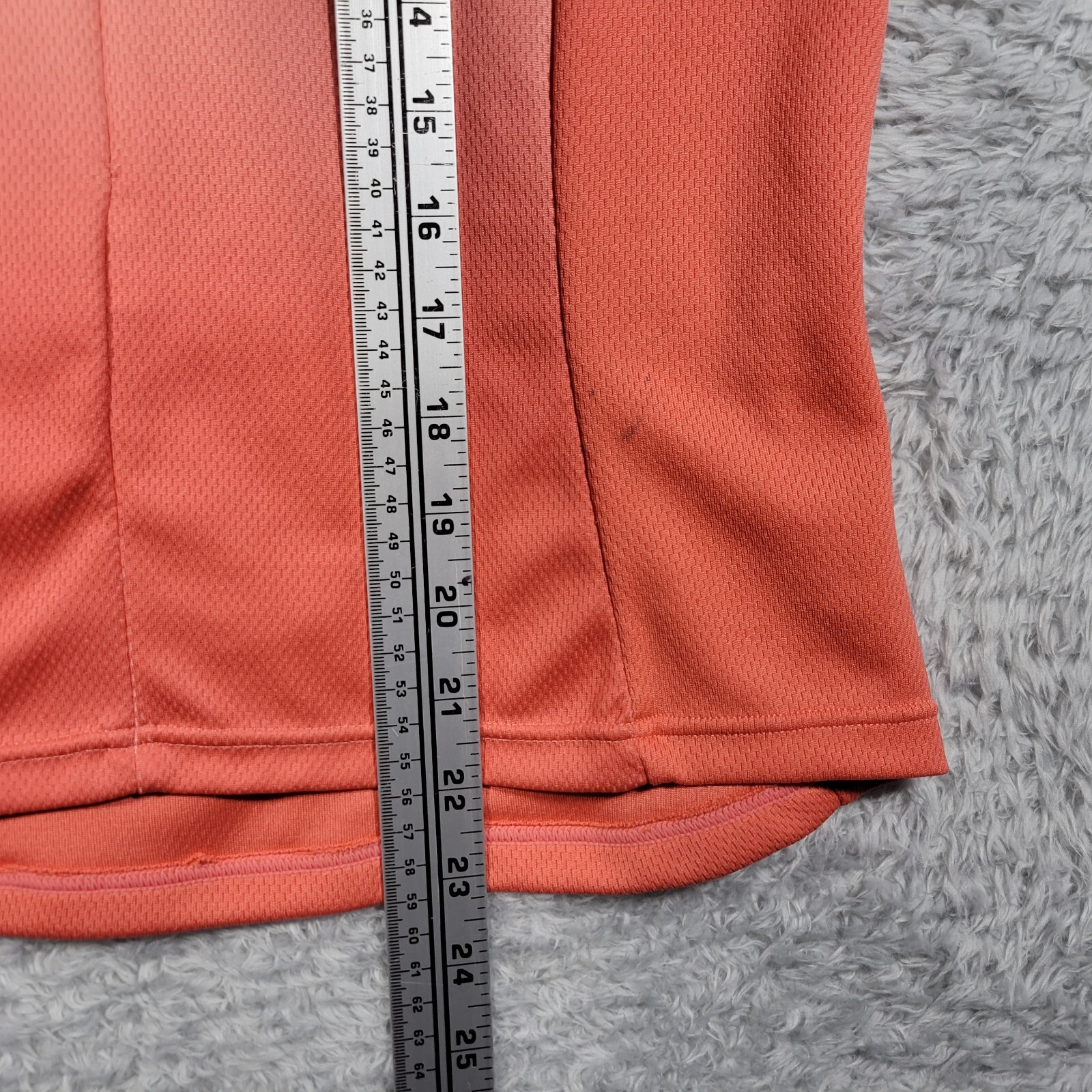 Louis Garneau Cycling Shirt Women Medium Peach Orange 1/2 Zip Up Pocket
