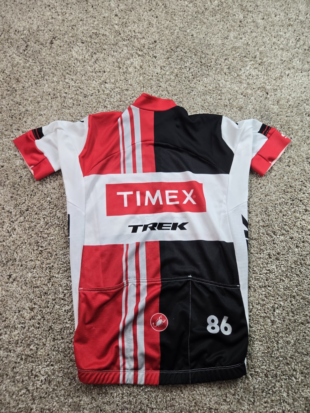 Castelli Cycling Jersey Mens Large Timex Trek Full Zip Pockets Stretch