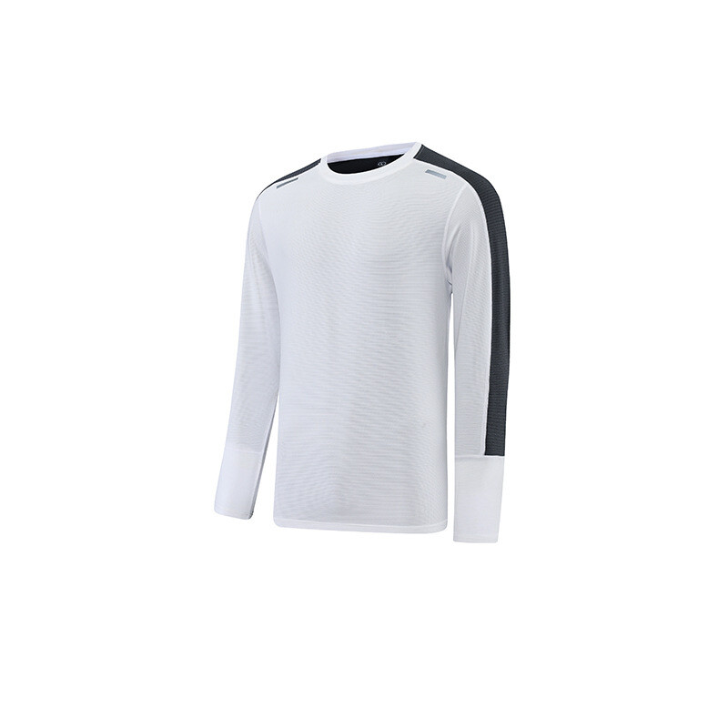 Men’s Reflective Long Sleeve T-Shirt Round Neck Cycling Sport Casual Fitness Top