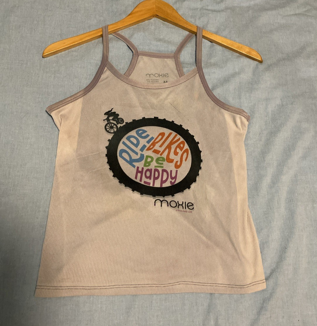 Moxie Cycling Co – Womens Tank Top Racer Back Lilac Bike Jersey Size Medium