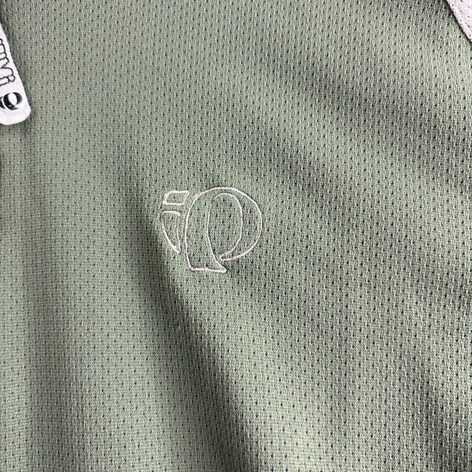 Pearl Izumi Men’s Medium Green Tan 1/4 Zip S/S Mountain Gravel Biking Jersey