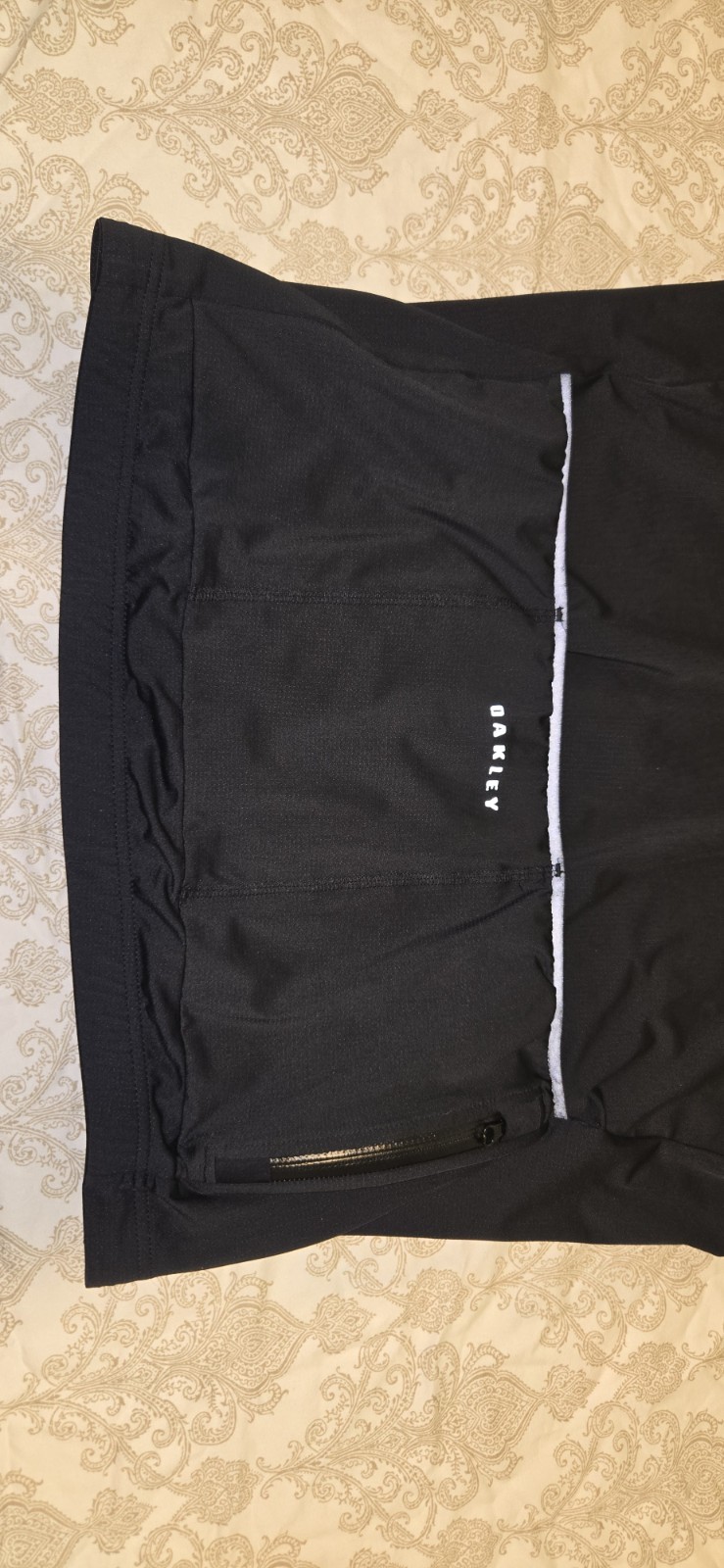 Oakley Men’s Cycling Jersey M Black/White Full Zip Reflective Rear Pockets