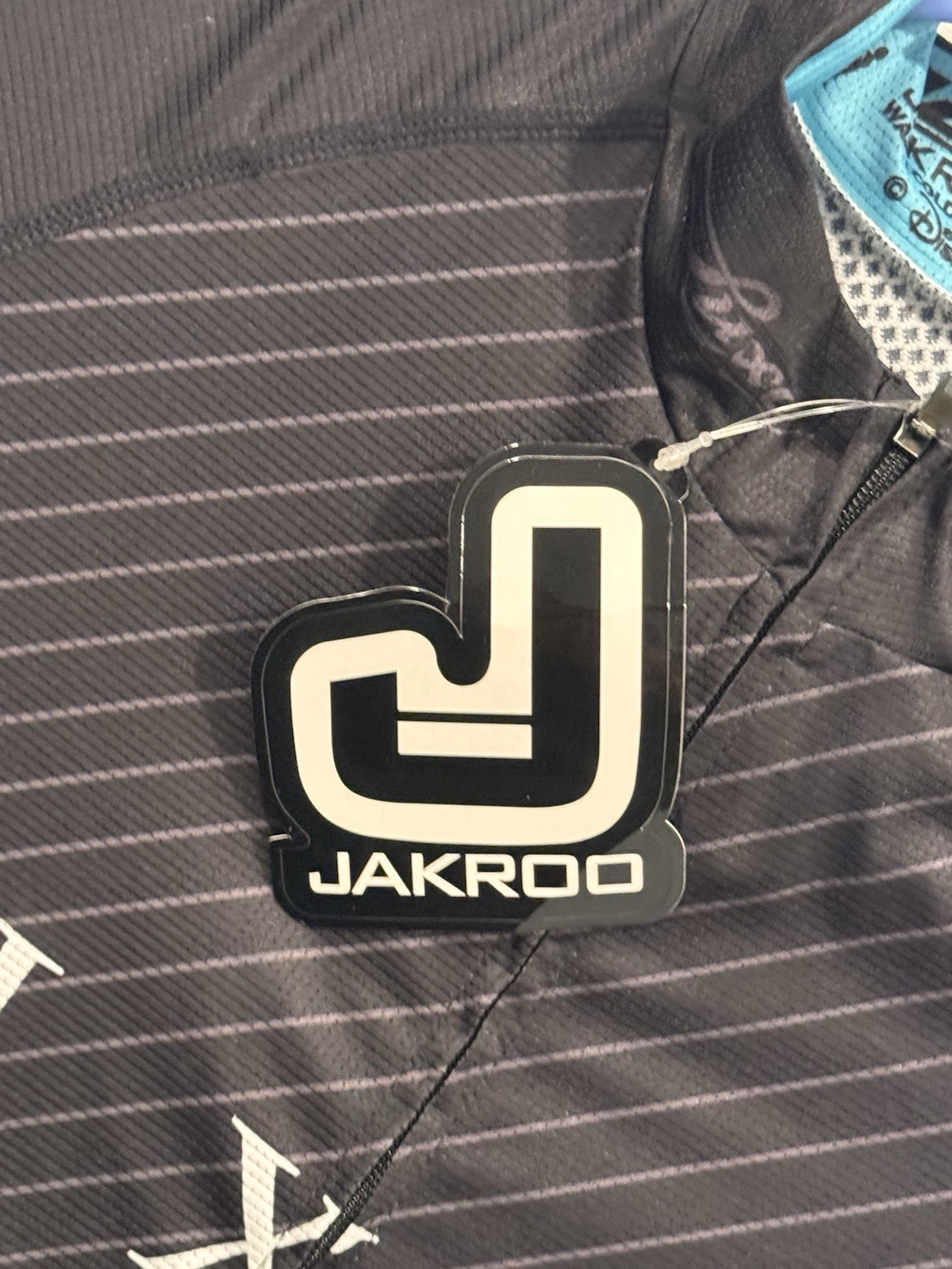 Jakroo x PIXAR Cycling Jersey M Black Blue Full Zip Lightweight Disney NEW NWT