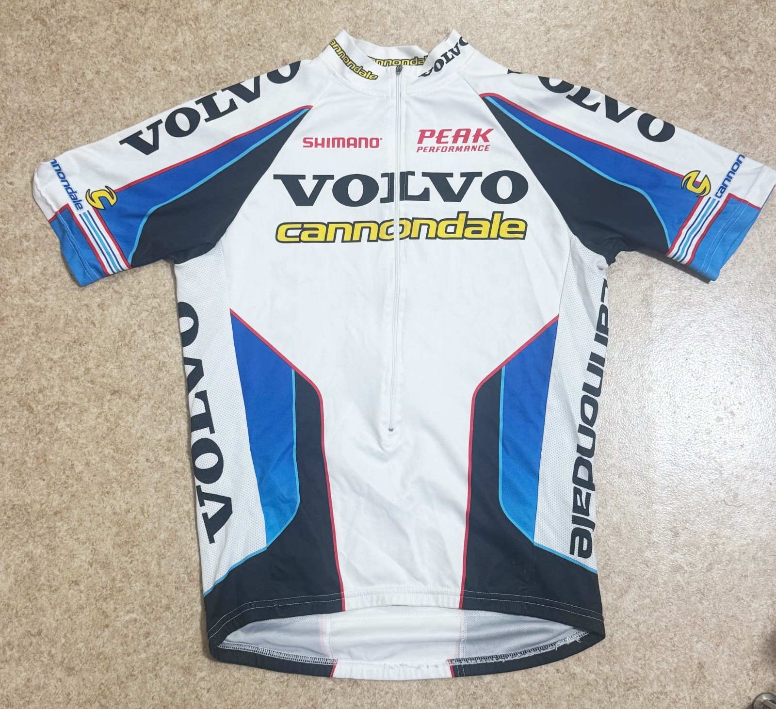 Volvo Cannondale Shimano Peak Performance Vintage Cycling Jersey Rare XL SIZE