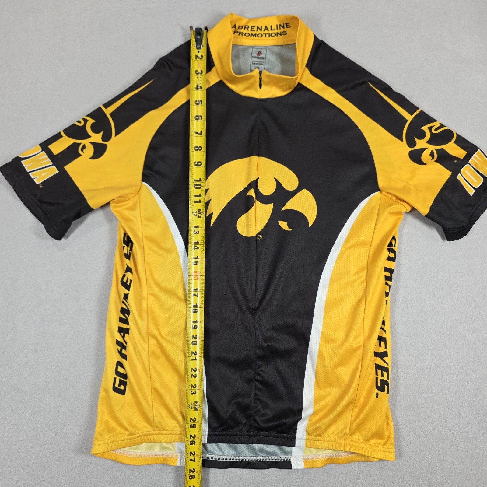 Iowa Hawkeyes Cycling Jersey Mens XL Black Yellow Logo Outdoor NCAA Sports