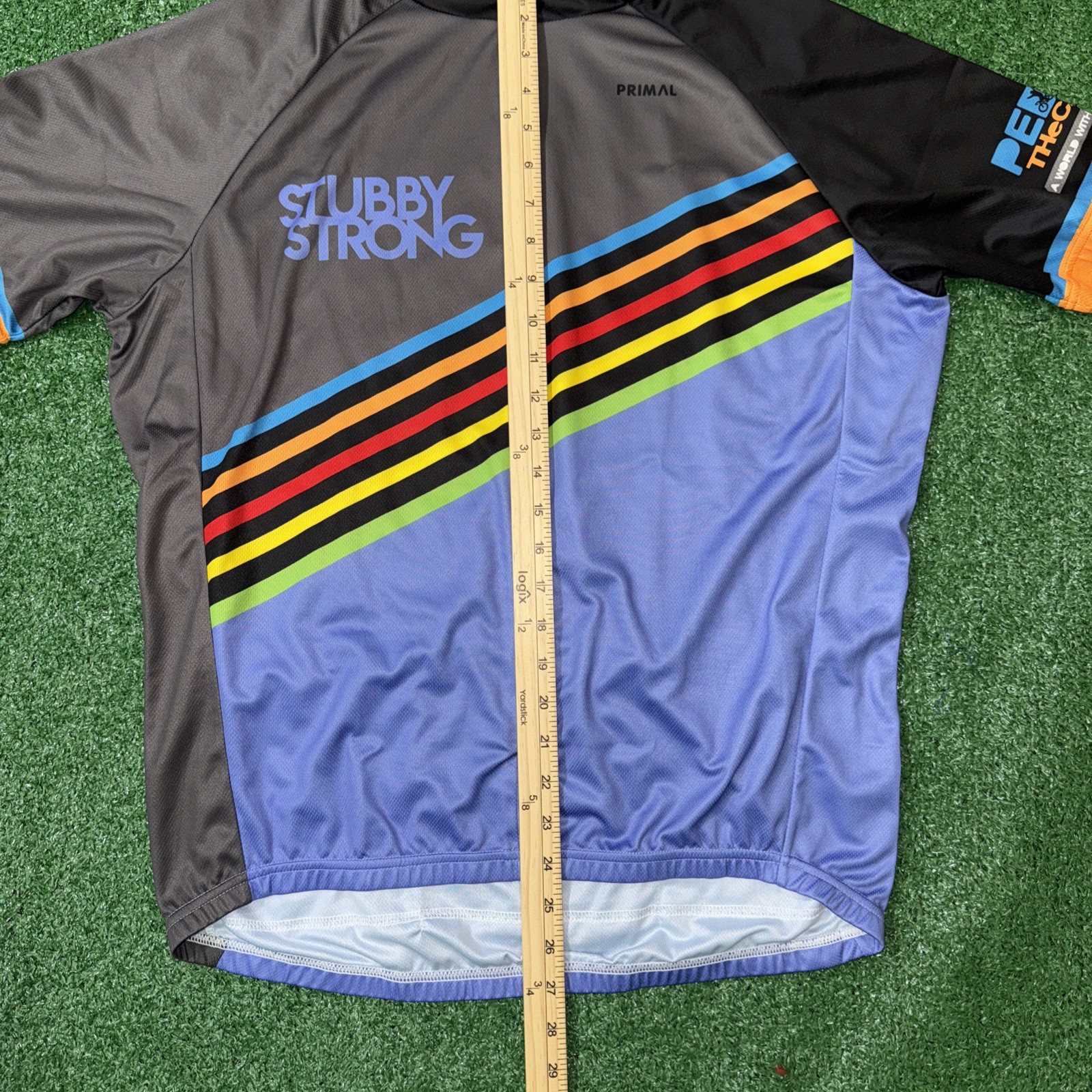 Primal The Bike Bay Cycling Jersey Men’s XL Multicolor 3/4 Zip Bike Shirt