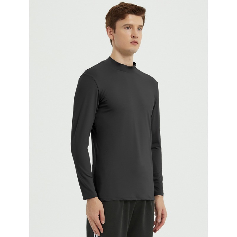 New High Neck Clothing for Men Breathable Quick Drying Highly Elastic T-Shirt