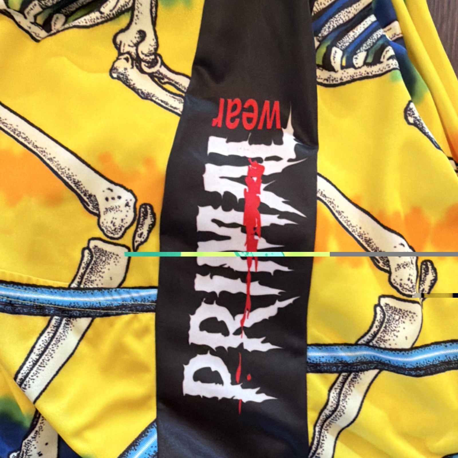 Primal Wear Greatful Tread Skeleton Cycling Jersey L Colorful Short Sleeve