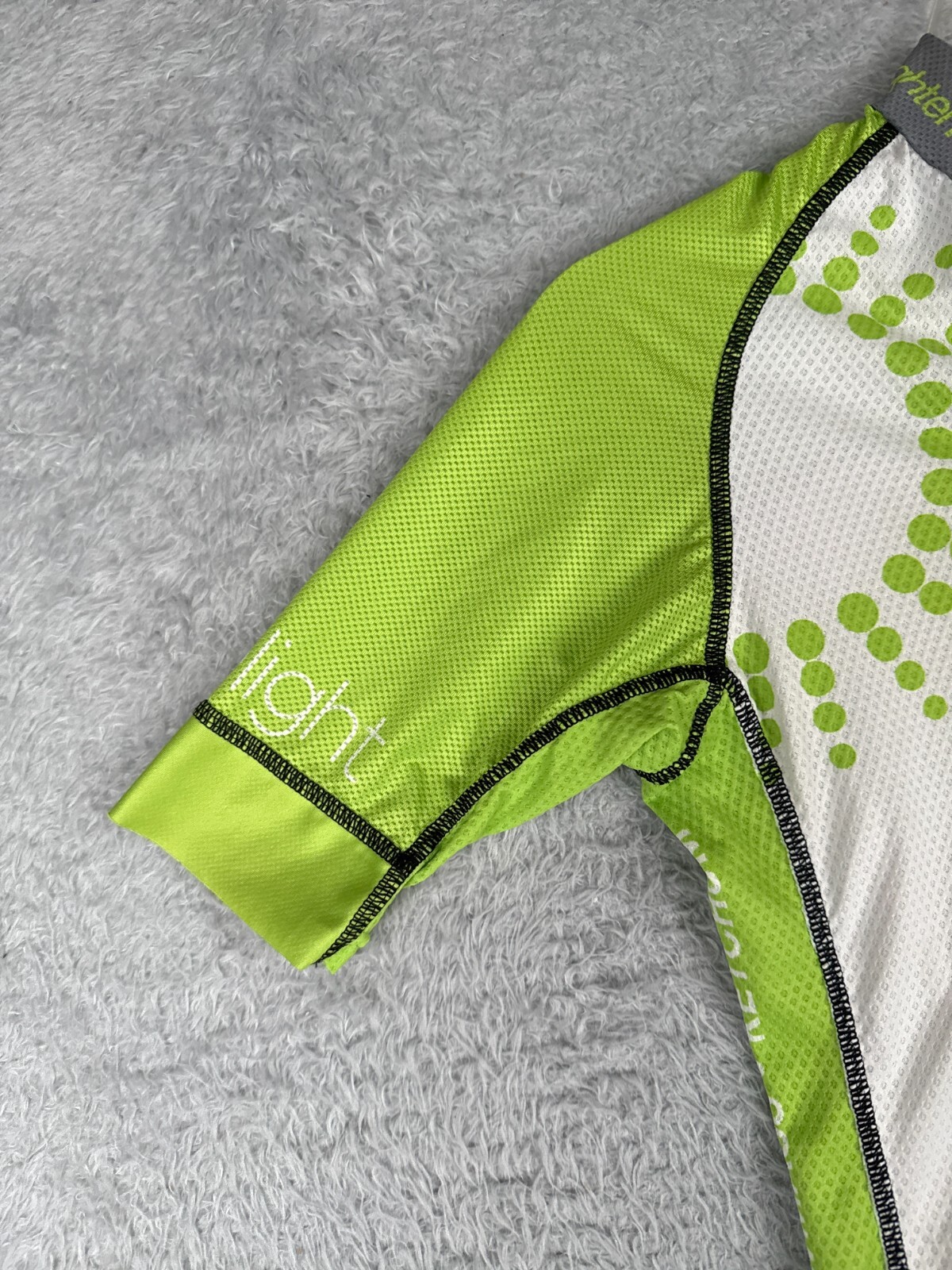 Hincapie Cycling Jersey Adult 2XS XXS Green White Full Zip Short Sleeve Aspen