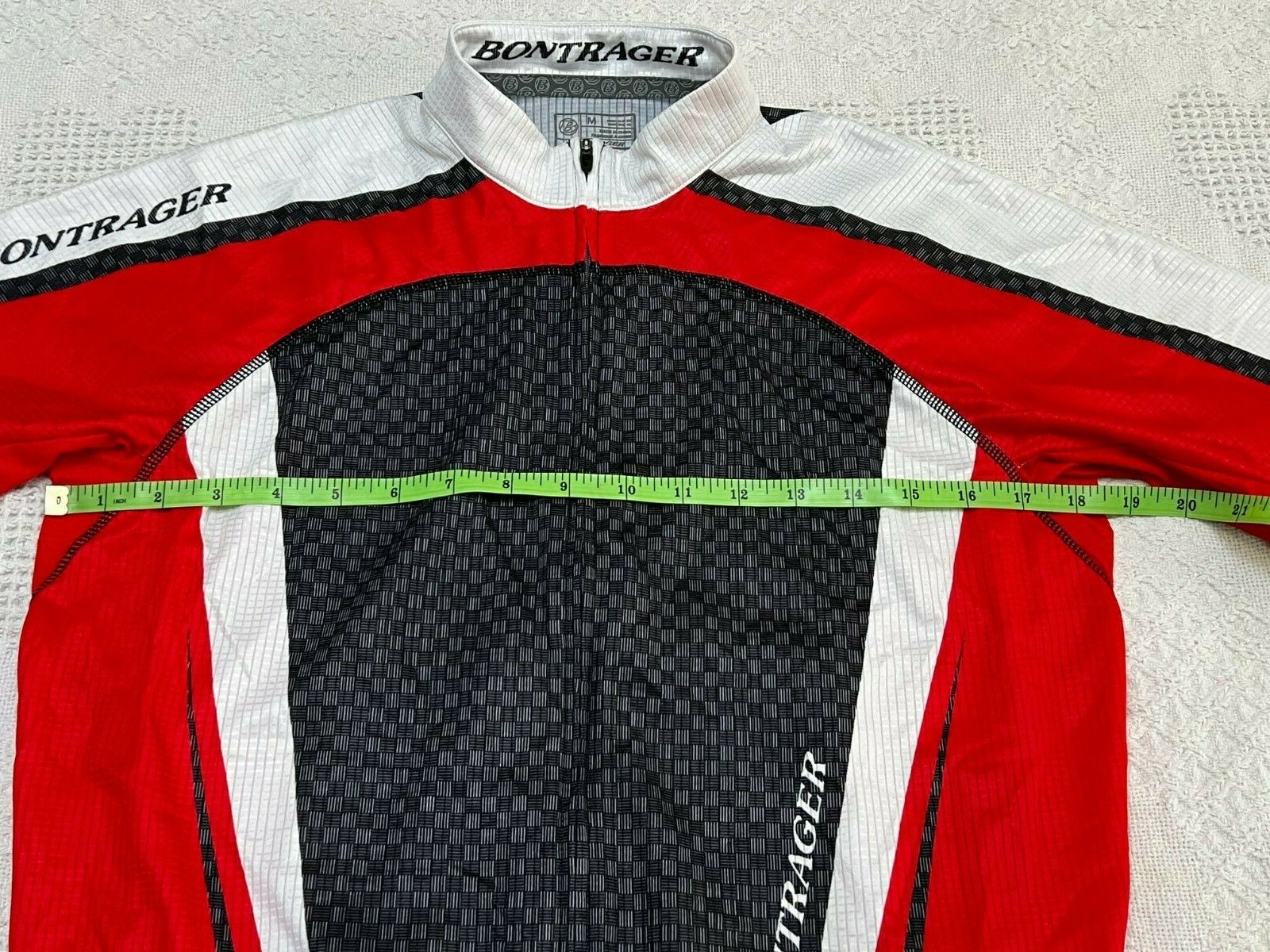 Bontrager Medium Full Zip Cycling Jersey Waist grippers S/S Reflective Pockets