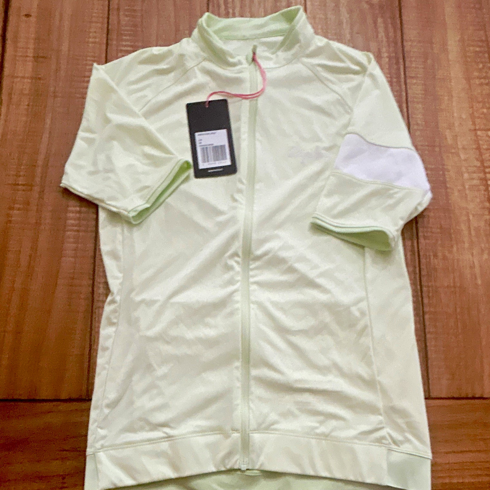 Rapha Core Women’s Cycling Jersey Full Zip Short Sleeve Pockets Green/White S