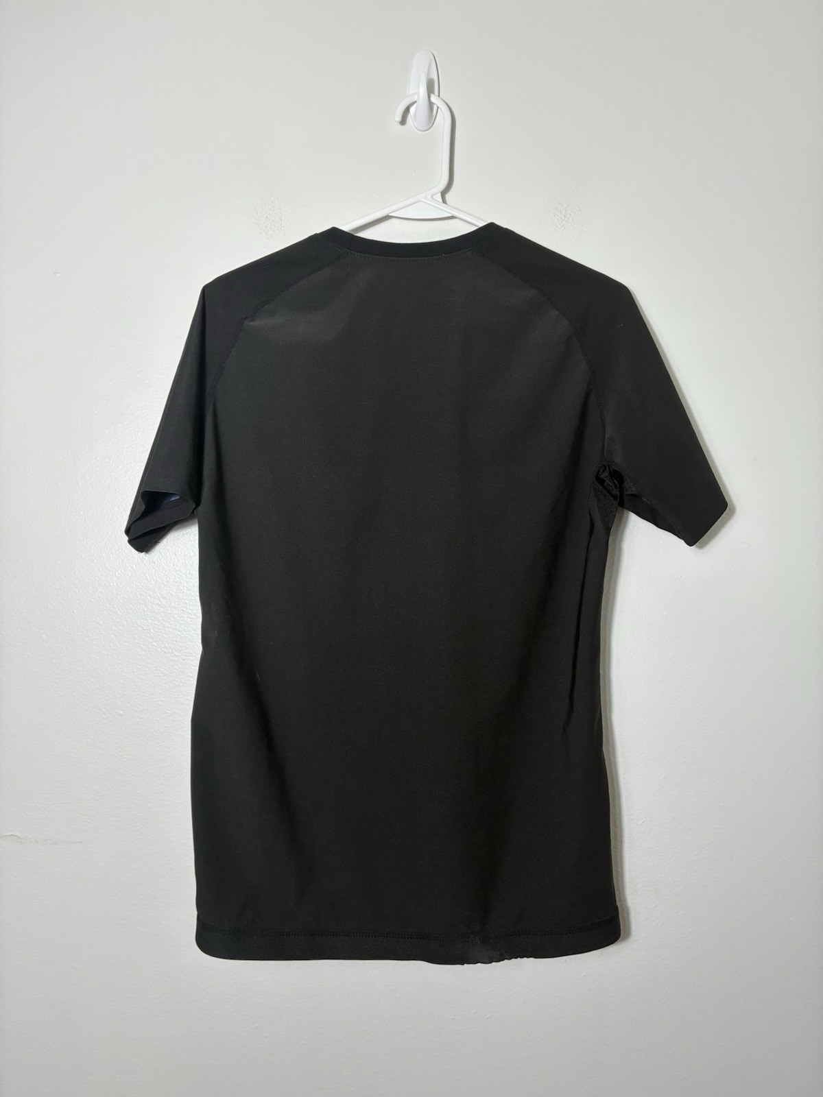 kewlioo for men Sz M Short Sleeve Cycling Top Black Polyester Compression
