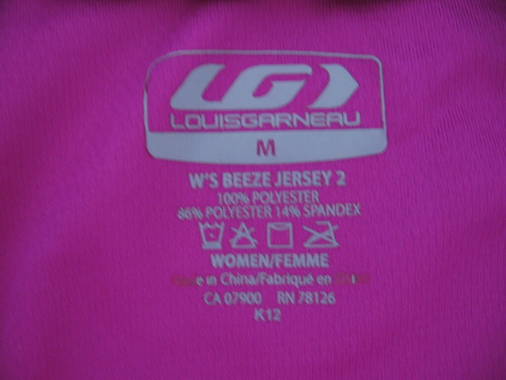 LOUIS GARNEAU CYCLING BICYCLE JERSEY 3/4 Zip WOMEN’S MEDIUM PINK BLACK WHITE