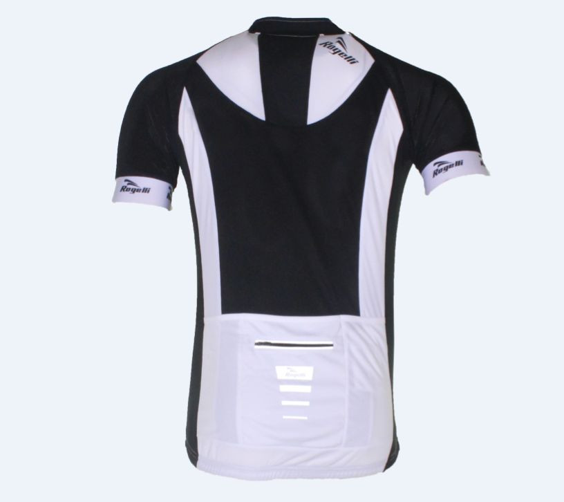 Mens Cycling Jersey & Bib Short, Dry Wicking Polyester, Full Zipper, Race Fit