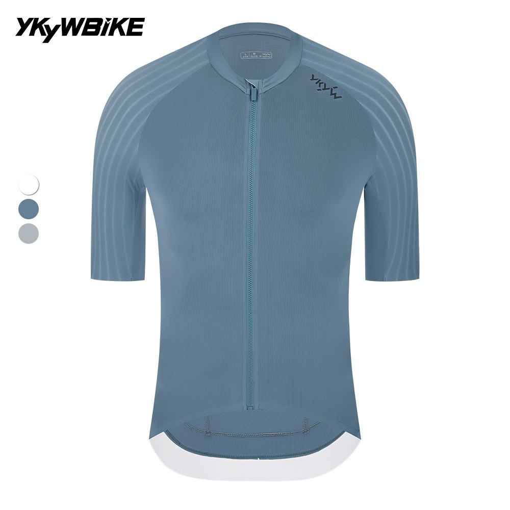 YKYW Mens Summer Cycling Jersey Aerodynamic Raglan Sleeve Tops Road Bike Shirts