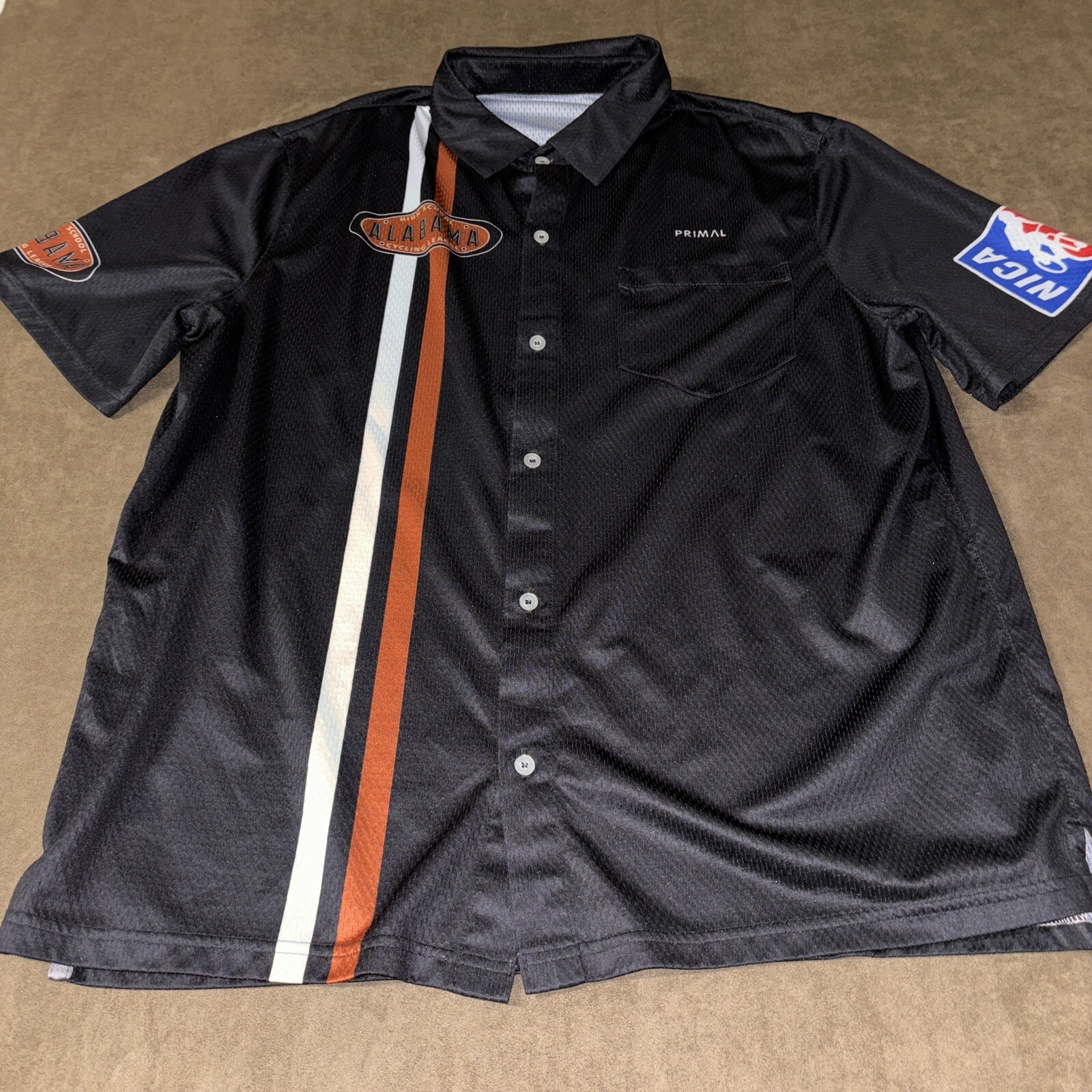 Alabama High School Cycling League Staff Shirt Size XL Black Mesh Lined Graphics