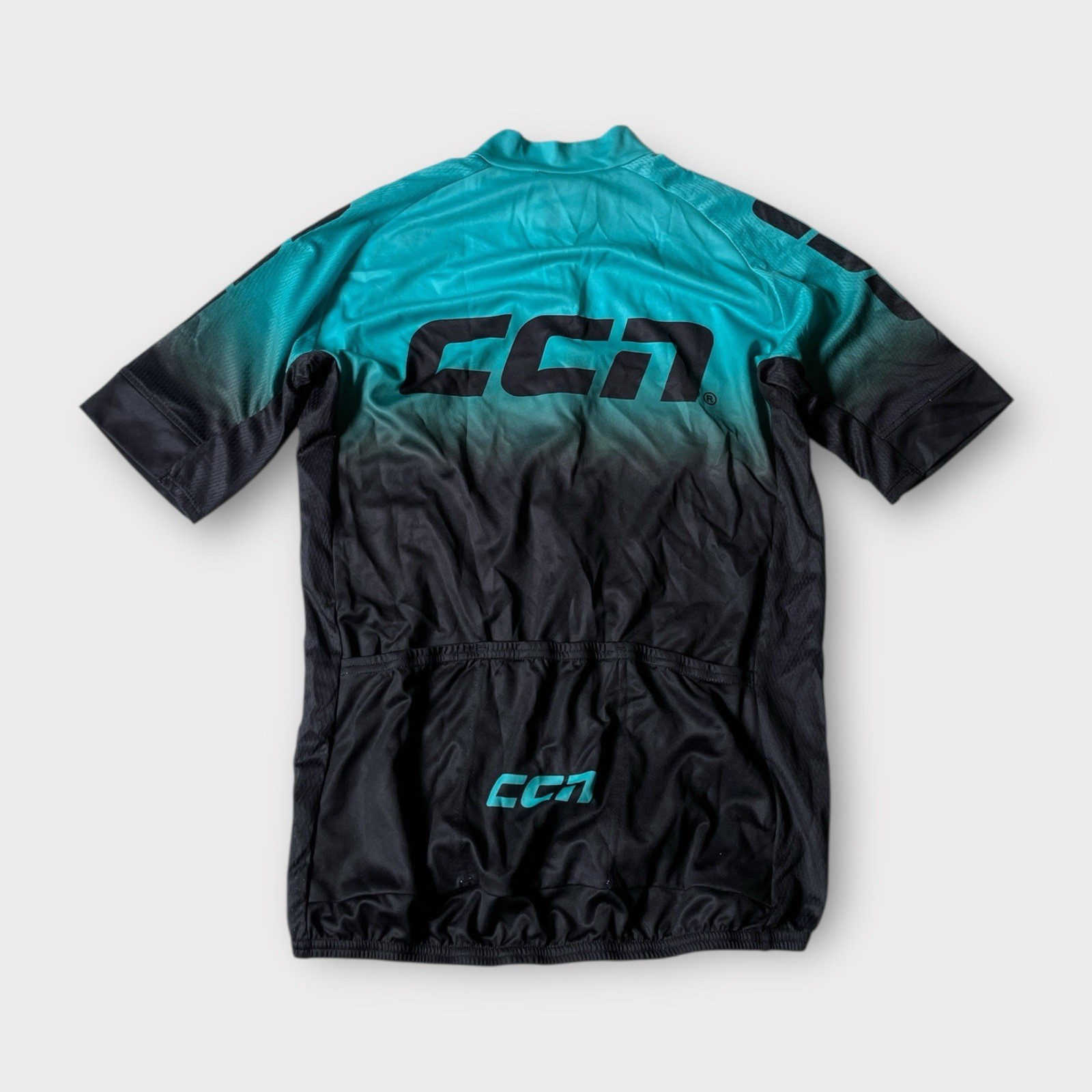 CCN Sport Cycling men’s Small Evolution Jersey Gradient Black Green Aero Mesh