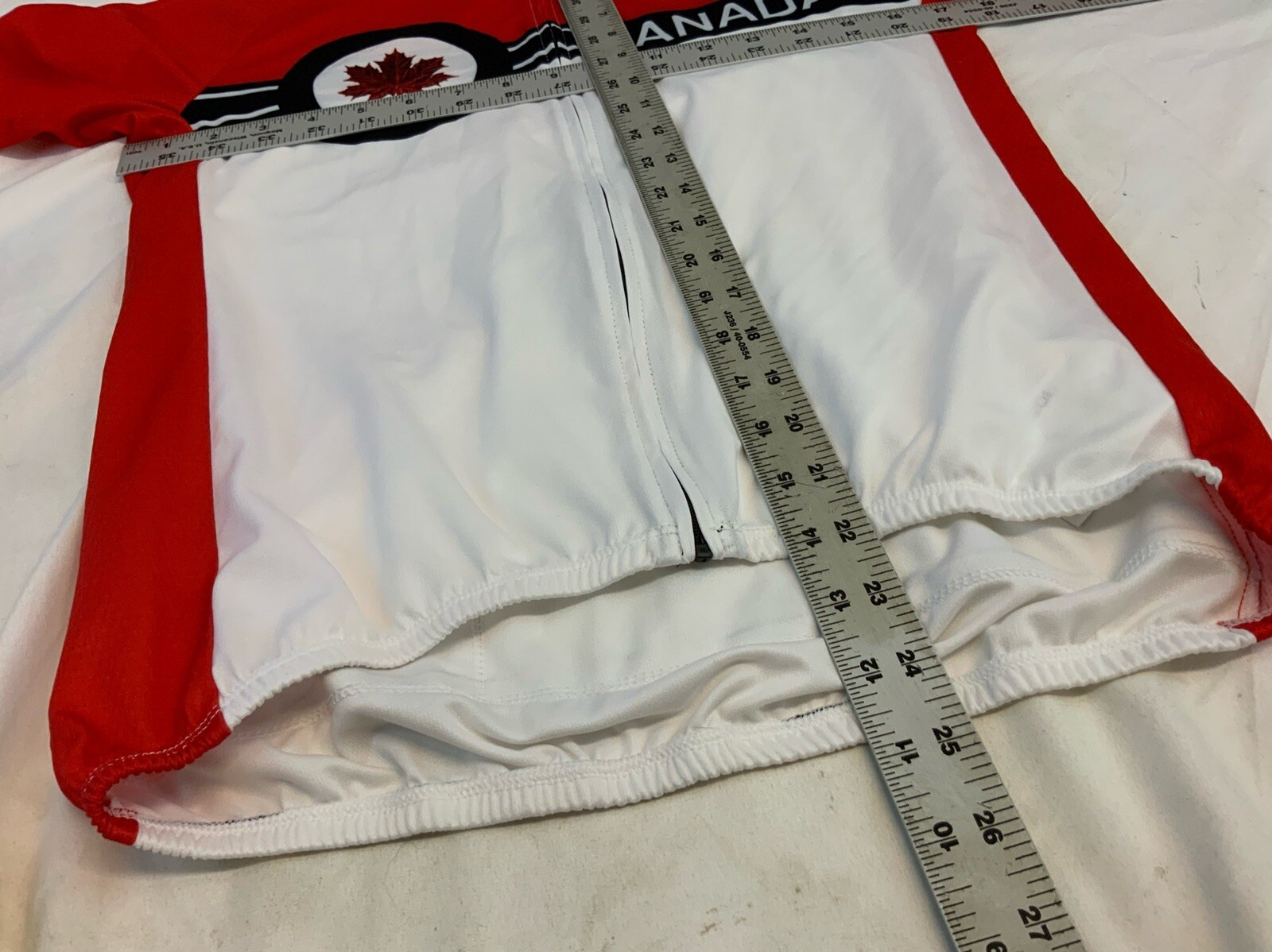 Sugoi Canada Cycling Jersey Jacket S Men White Red Poly Zip LNWOT YGI h1-555
