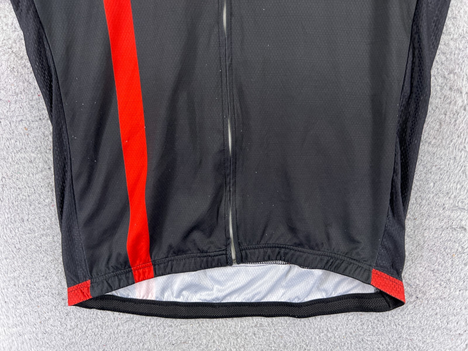 Reehut Cycling Jersey Adult Extra Large Black Red Full Zip 100% Polyester Pocket