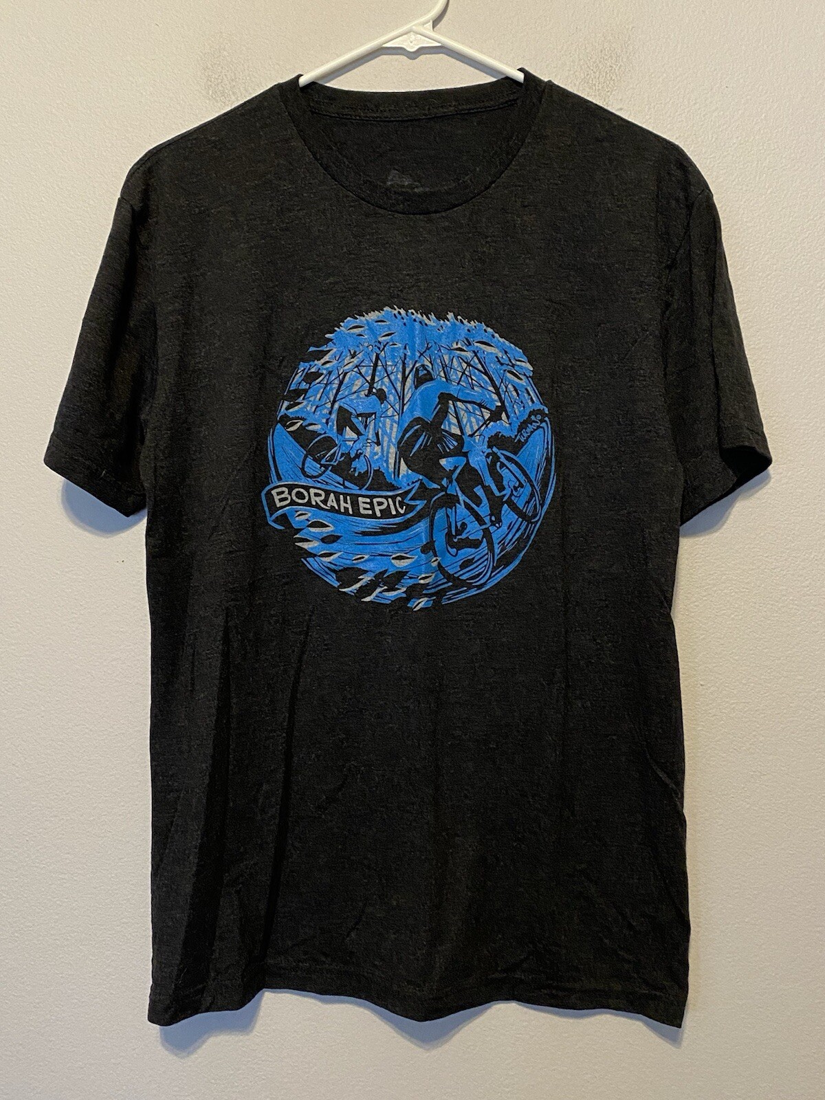 Borah Epic Men’s M/L Cycling Graphic Print Short Sleeve T-Shirt Dark Gray