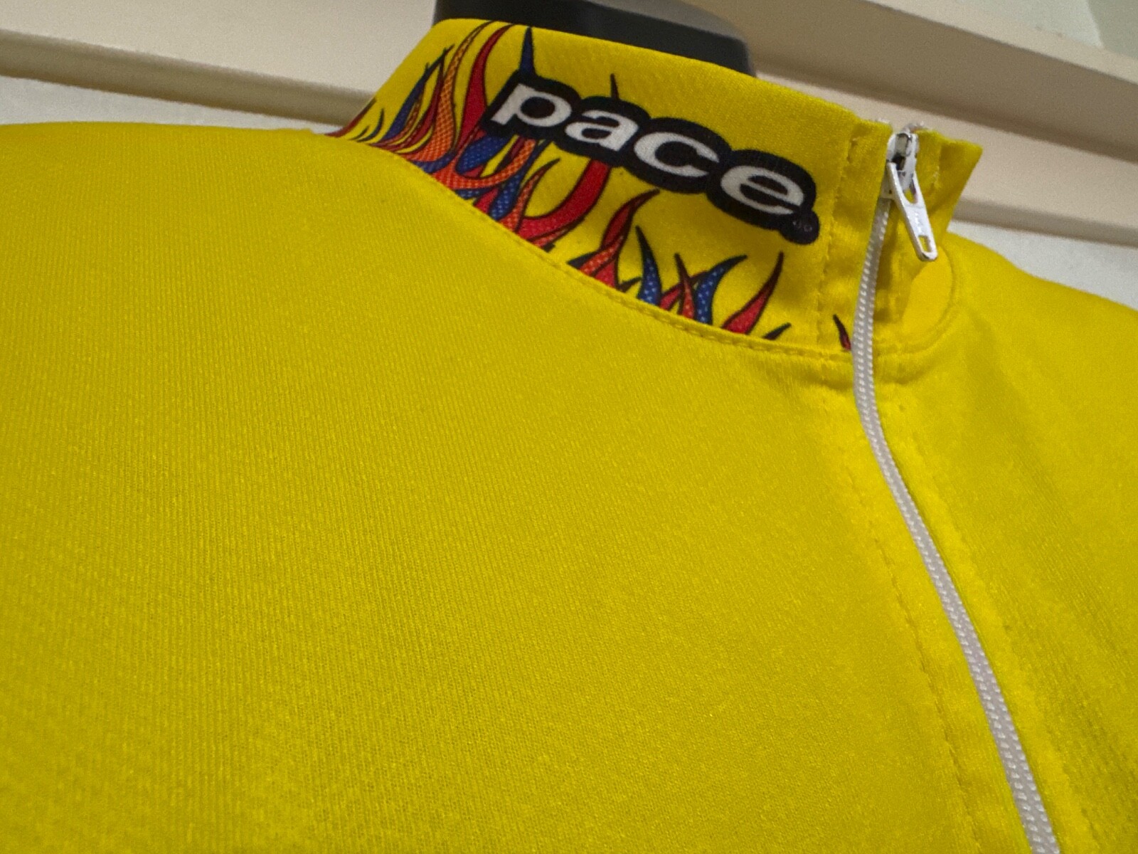 Pace Sportswear Cycling Bike Jersey Multi-Color Flames Full Zip XXL