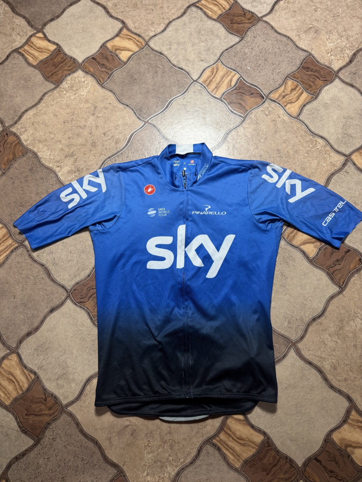 RARE CYCLING SHORT SLEEVE SHIRT JERSEY TRIKOT SKY CASTELLI ORIGINAL SIZE M