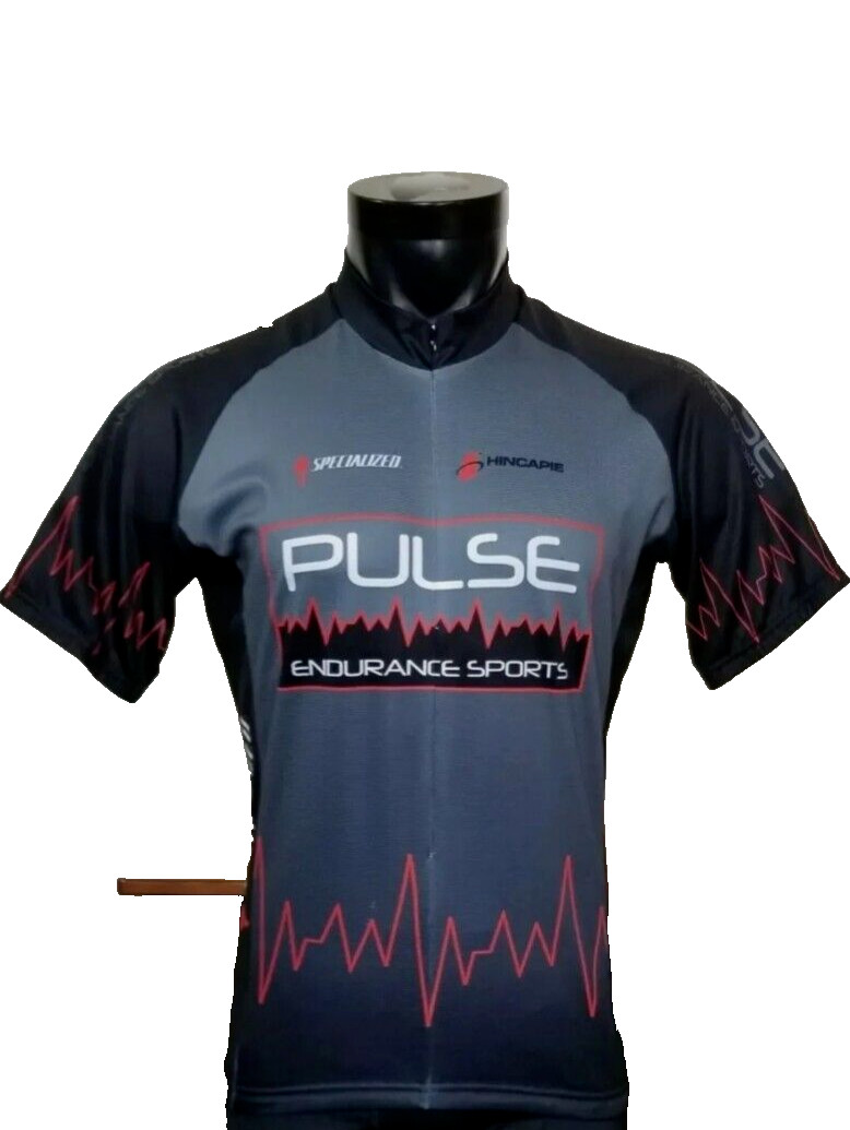 Hincapie Sportswear PULSE Endurance Sports S/S 1/2 Zip Cycling Jersey Sz L *Note