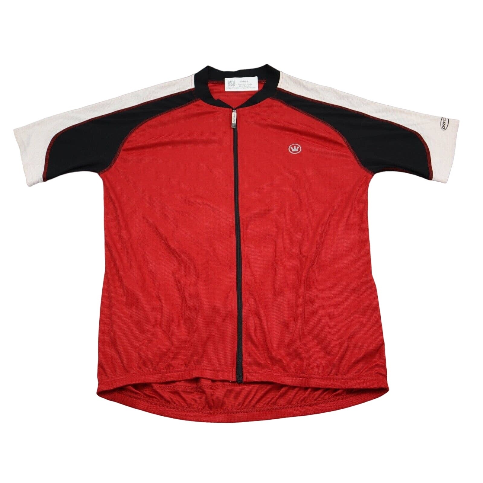 Canari Shirt Mens L Red Short Sleeve Full Zip Back Pockets Cycling Outwear