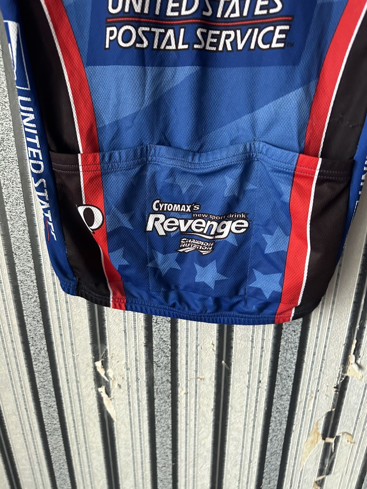Pearl Izumi Cycling Jersey Adult Medium USPS Trek Lance Armstrong Full Zip Mens