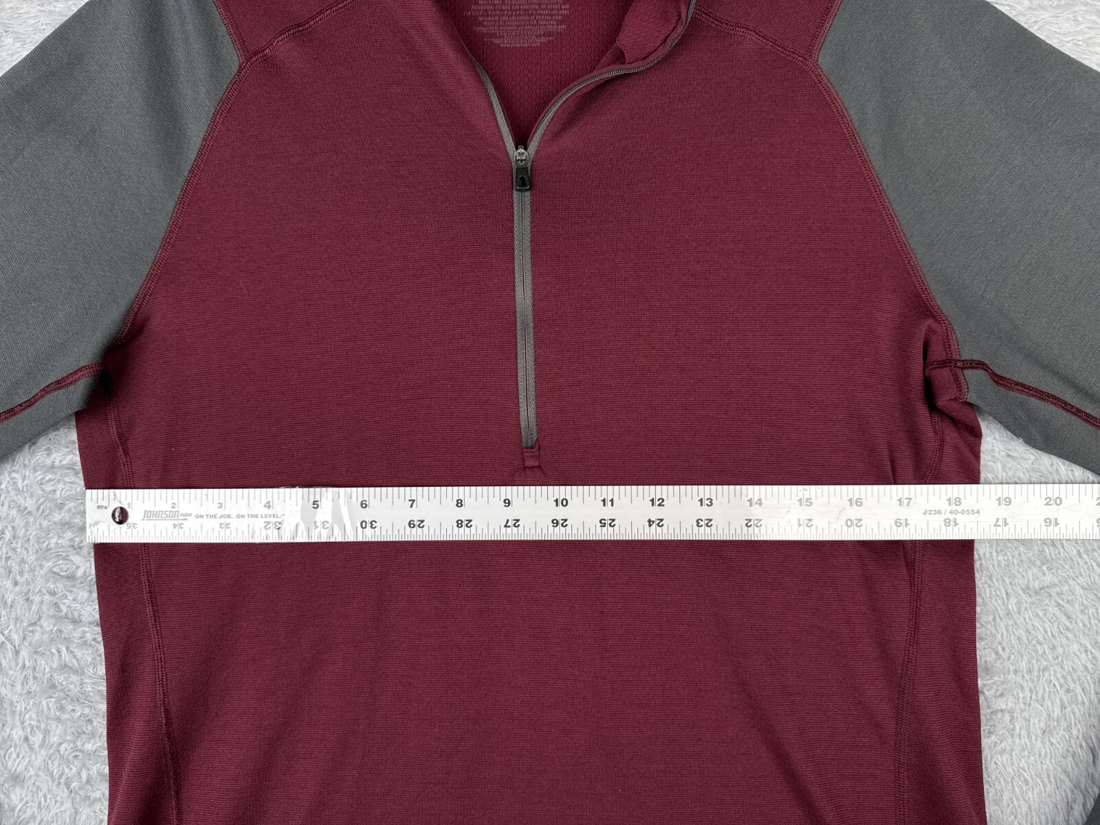 Patagonia Cycling Jersey Men Medium Red Gray Capiline 3 Polartec 1/4 Zip Poly
