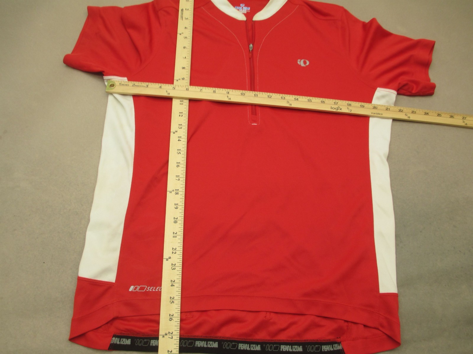 Pearl Izumi Size L Mens Red Cycling Compression 1/2 Zip Short Sleeve TShirt 817