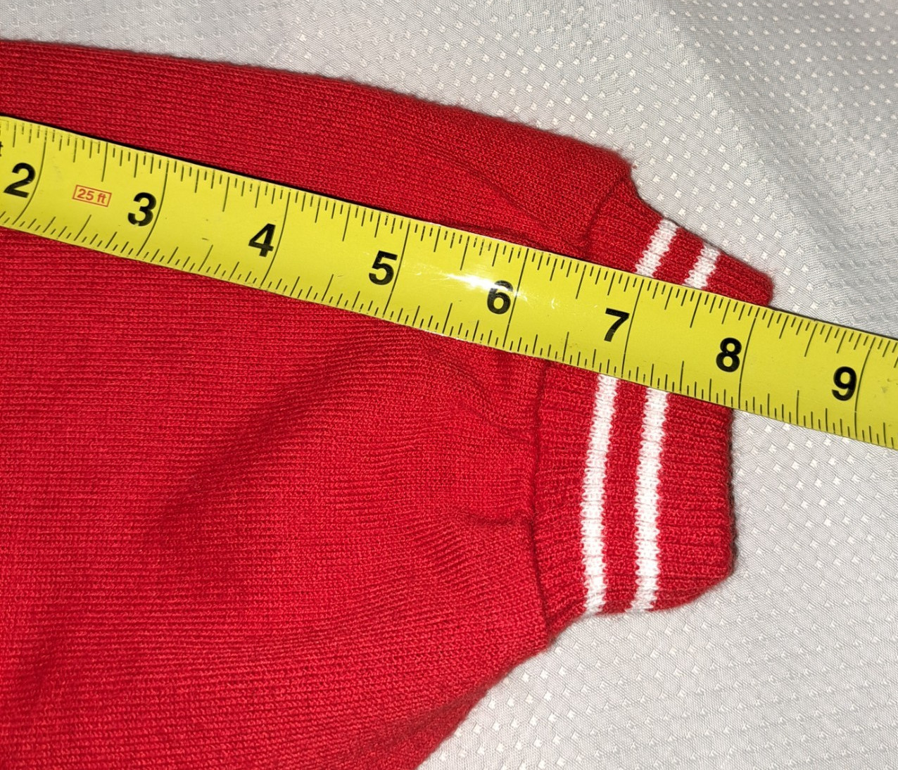 Au Tour De France Cycling Jersey Red Acrylic Euro “Size 4” check measurements
