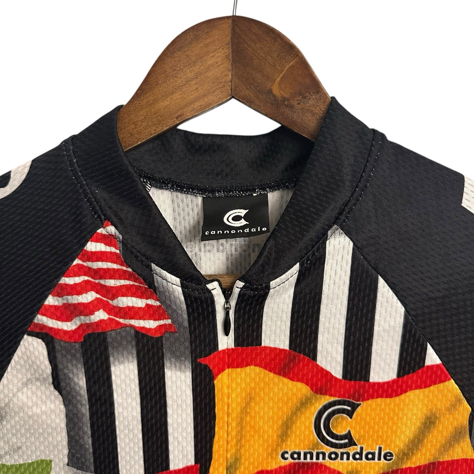 Volvo Cannondale Flags Made in USA Vintage Cycling Jersey Men’s Medium Zip