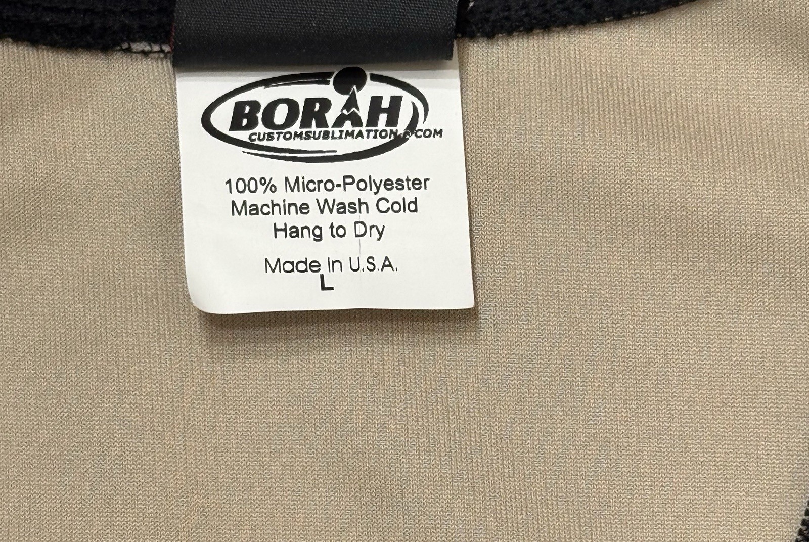 Borah Men’s Tan & Black Short Sleeve 1/2 Zip Slim Comfort Pro Cycling Jersey L
