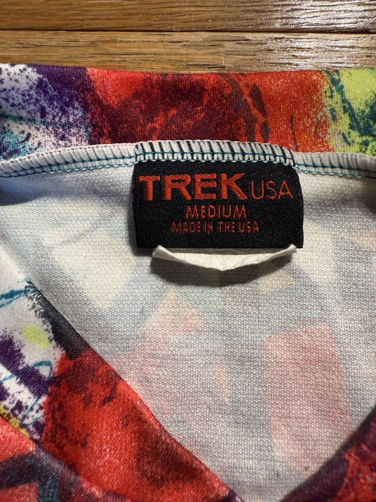 Vintage 90s Trek USA Abstract Graffiti Art 1/2 Zip Cycling Jersey – Size XS