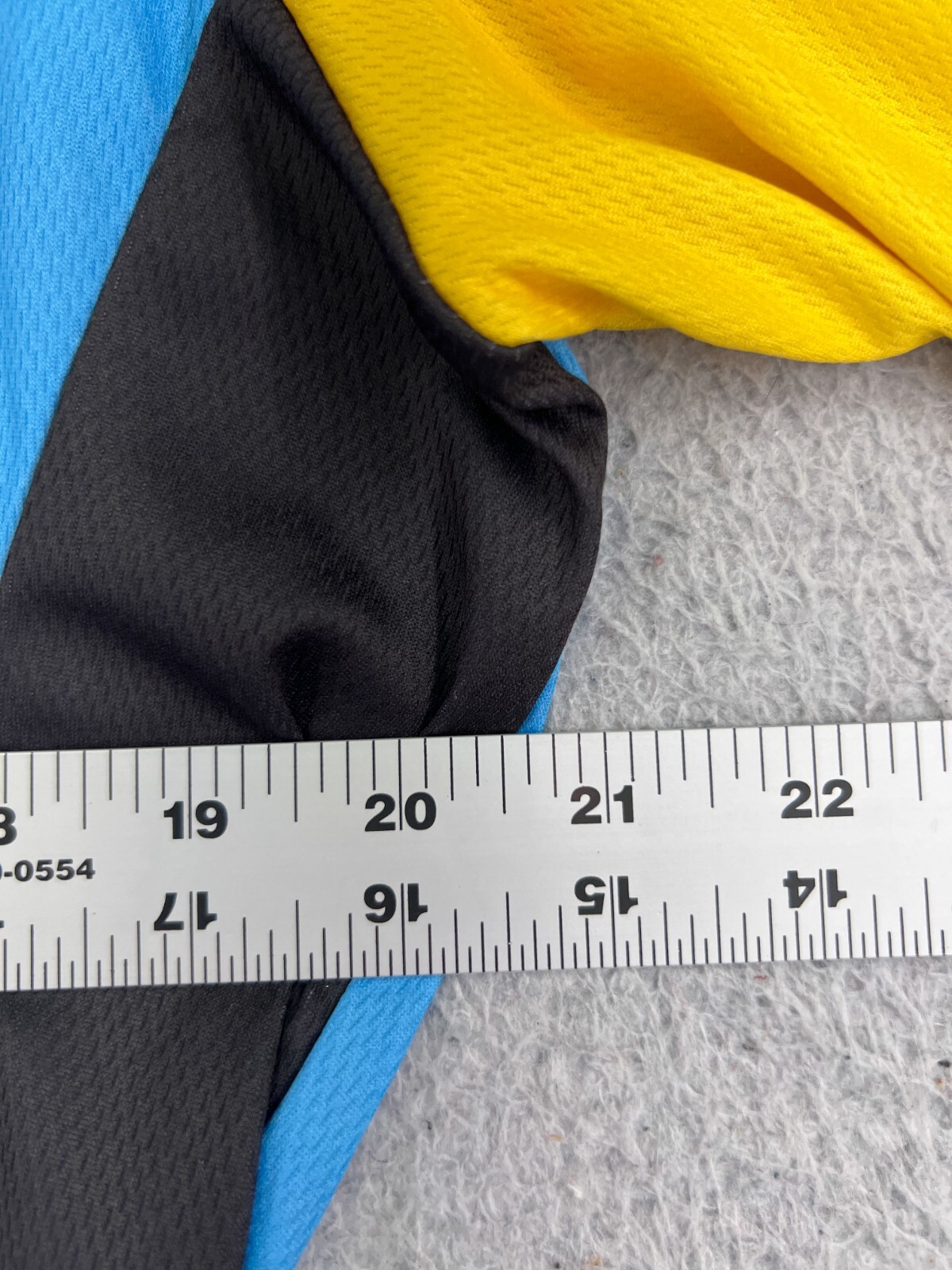 Savi Customs Cycling Jersey Adult Extra Large Blue Yellow Full Zip Polyester