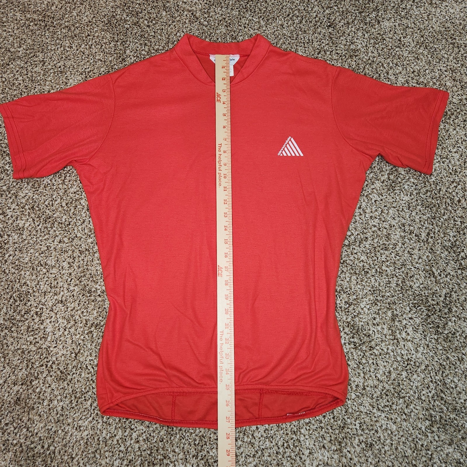 Vtg Cannondale Cycling Red Shirt Jersey Made In USA 50/50 Poly Cotton XL