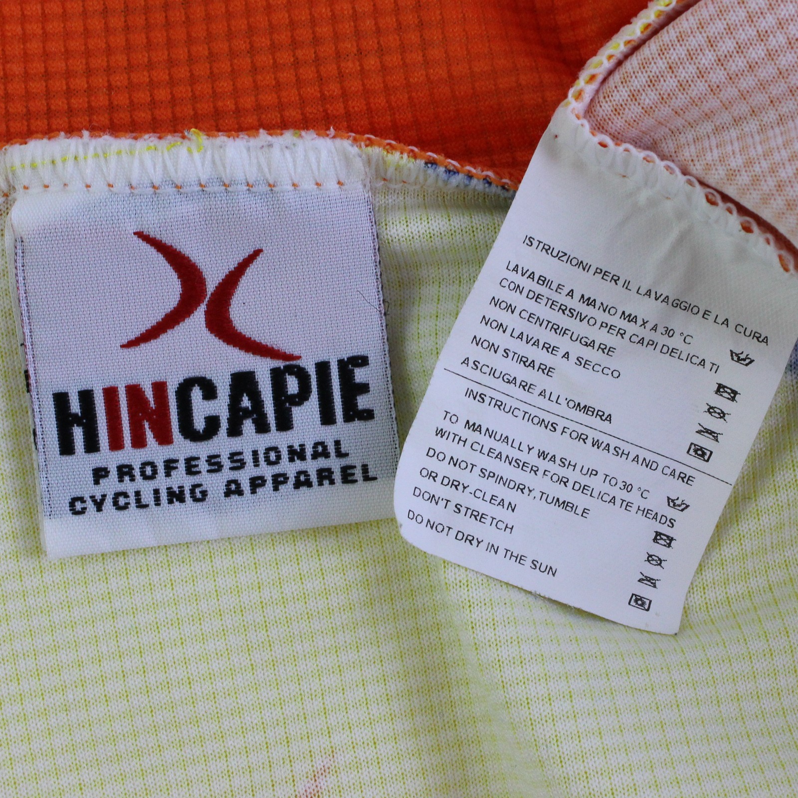 Hincapie Sunnyside Sports Orange Yellow Blue Cycling Jersey Women’s Large
