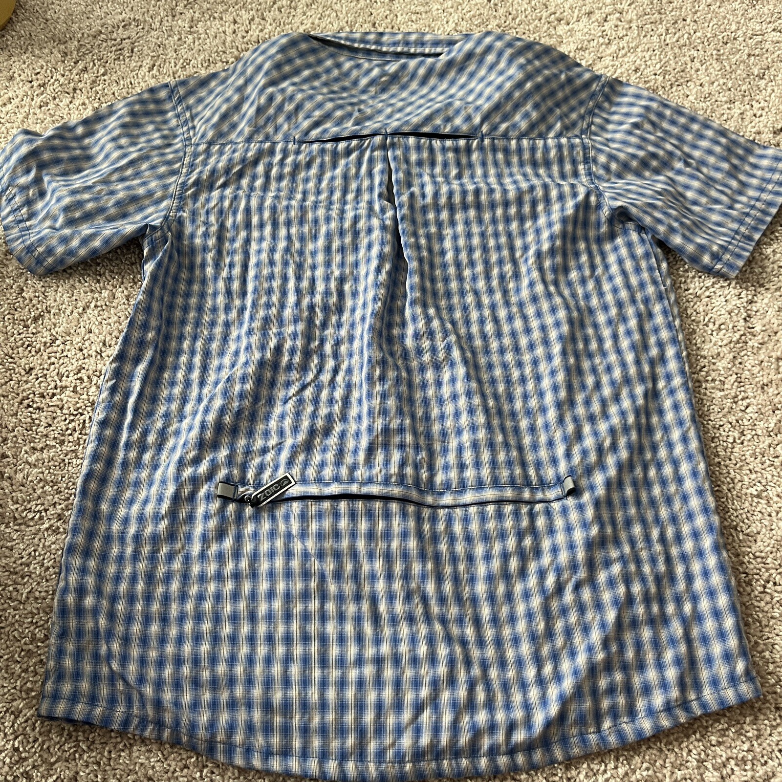 ZOIC Bike Short Sleeve Shirt Checked Size M Vented