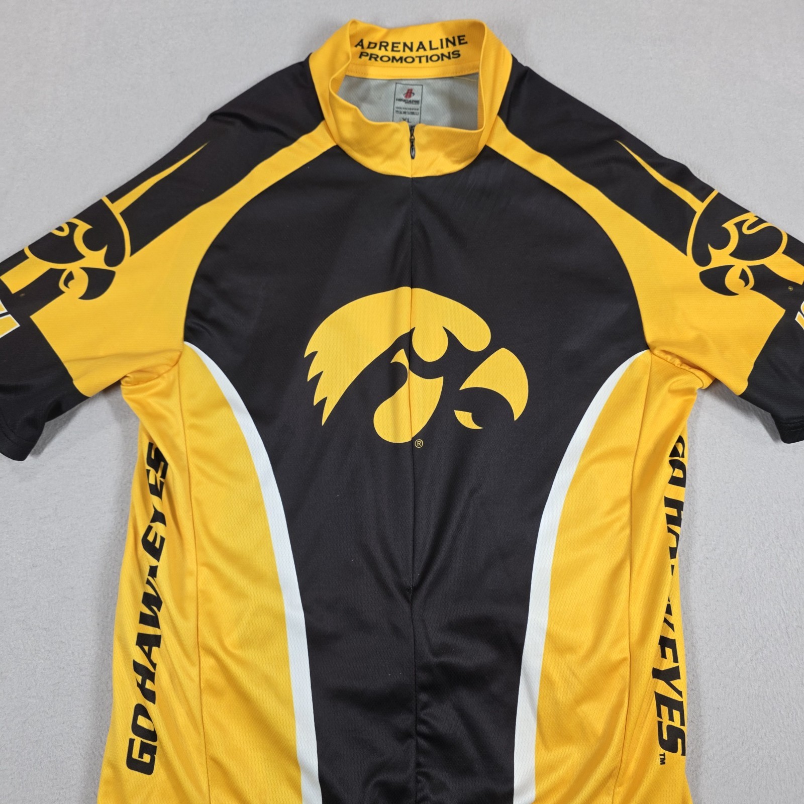 Iowa Hawkeyes Cycling Jersey Mens XL Black Yellow Logo Outdoor NCAA Sports