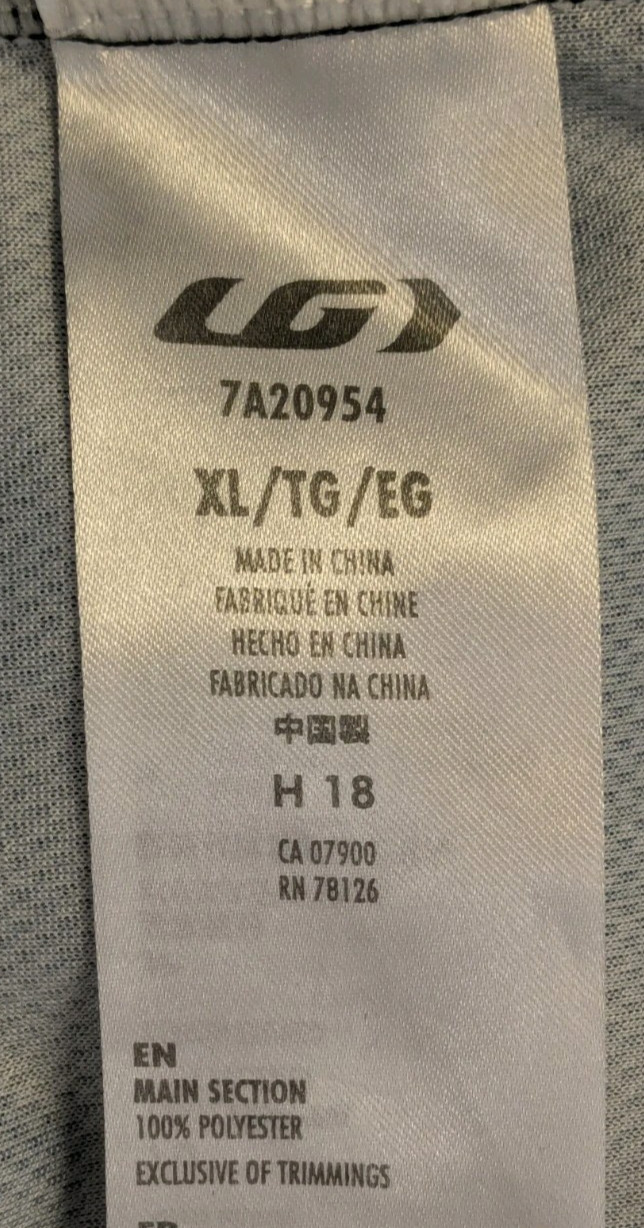 Garneau, Men’s, 1/2 Zip Cycle Jersey, Blue, White and Black, Size XL