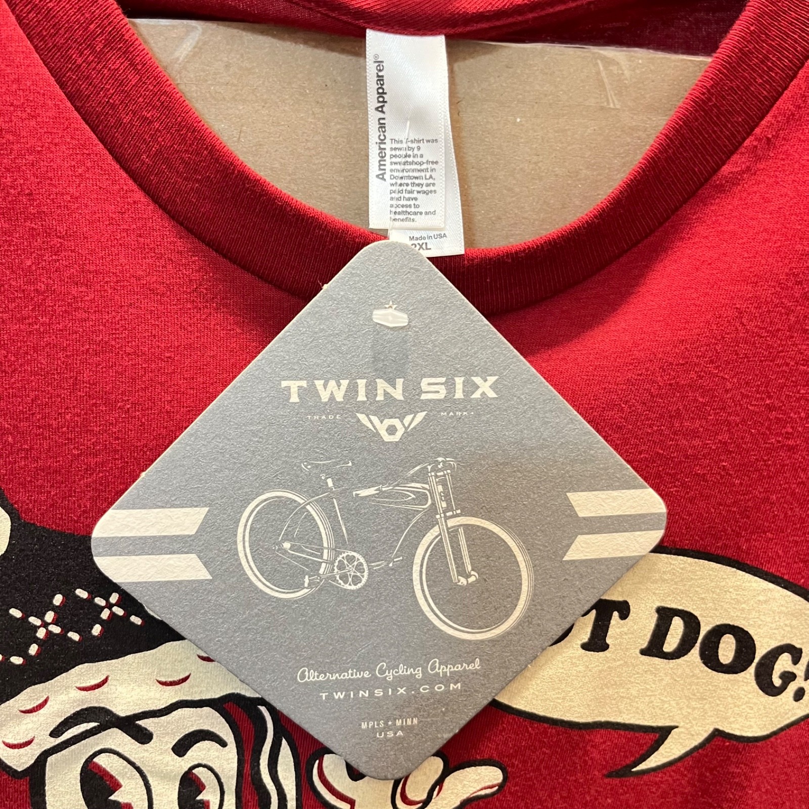Vintage Twin Six Cycling T-Shirt Men’s XXL American Apparel