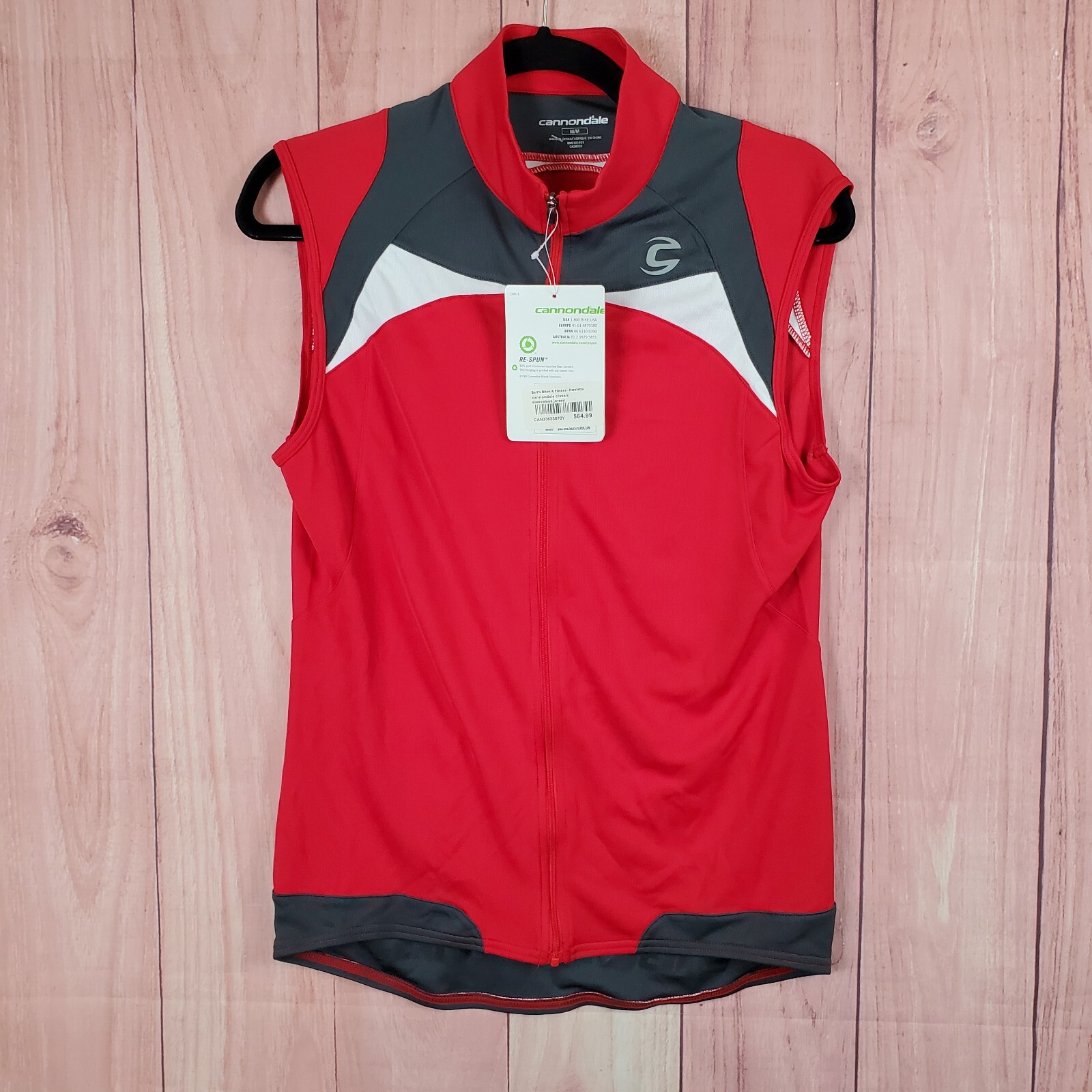 Cannondale Womens Cycling Jersey Sz Medium Full Zip Red Biking NEW NWT