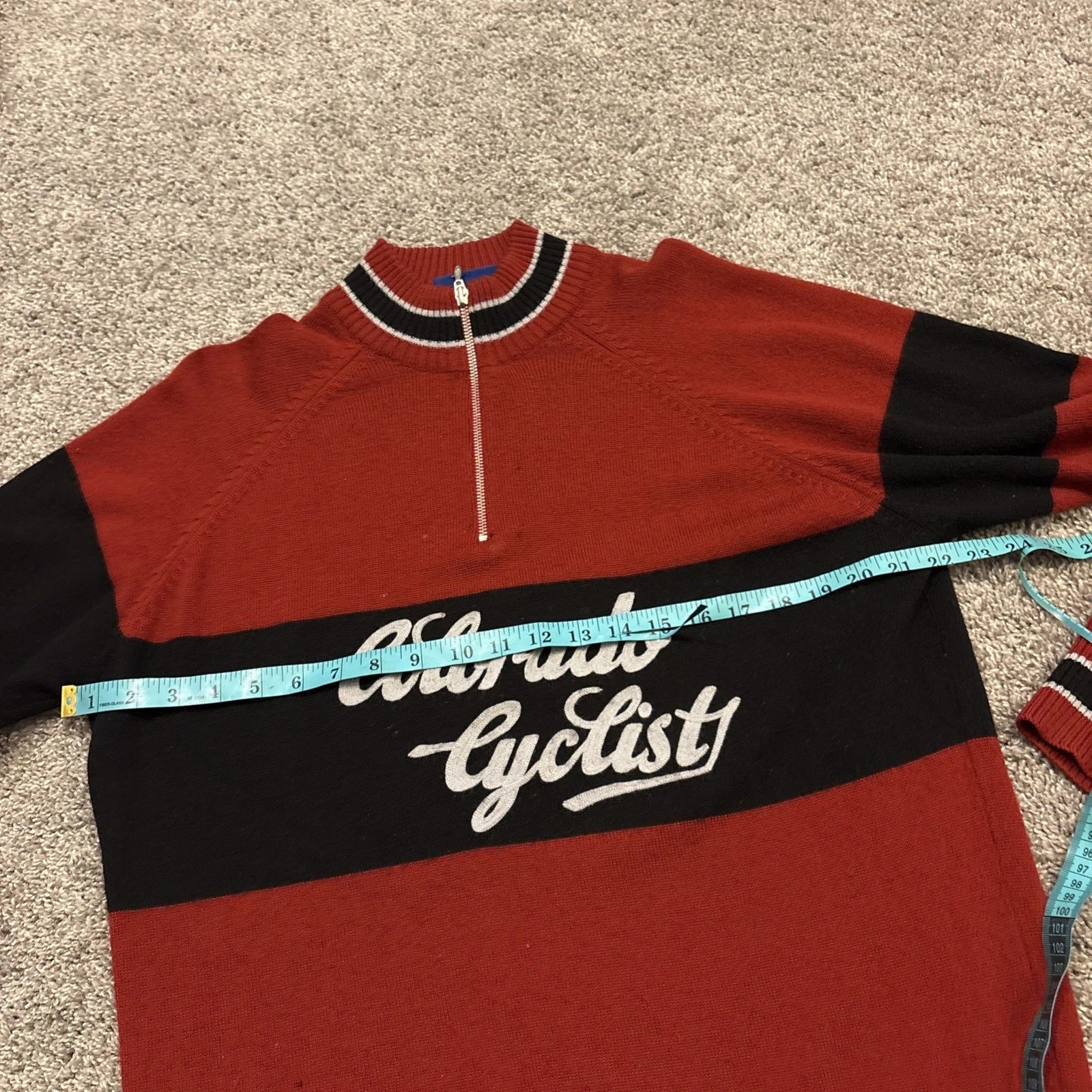 COLORADO CYCLIST WOOLISTIC Merino 100% Wool Cycling Sweater, Size Large L’Eroica