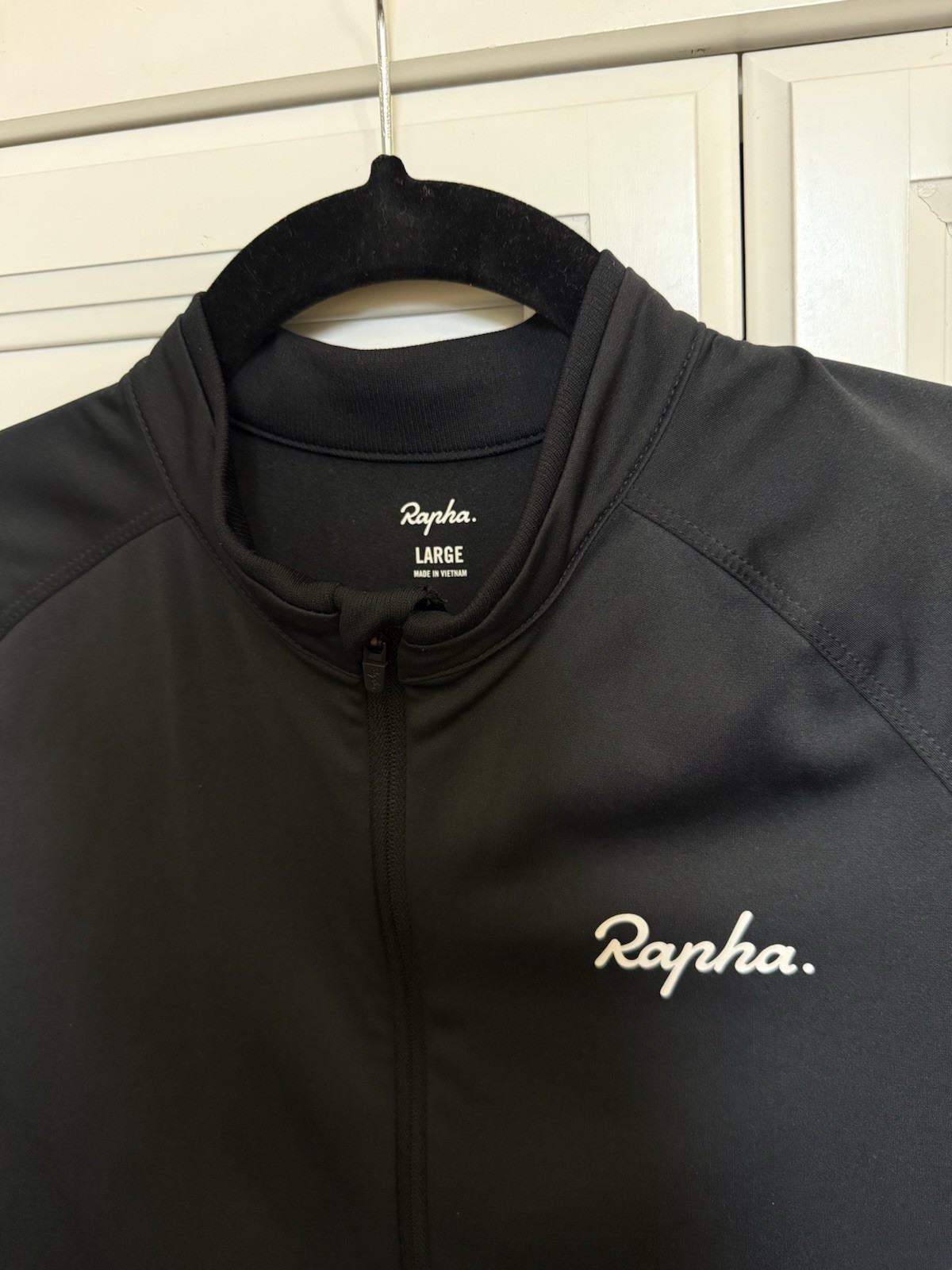 Rapha Women’s Long Sleeve Cycling Jersey Black Athletic Collared Full Zip L