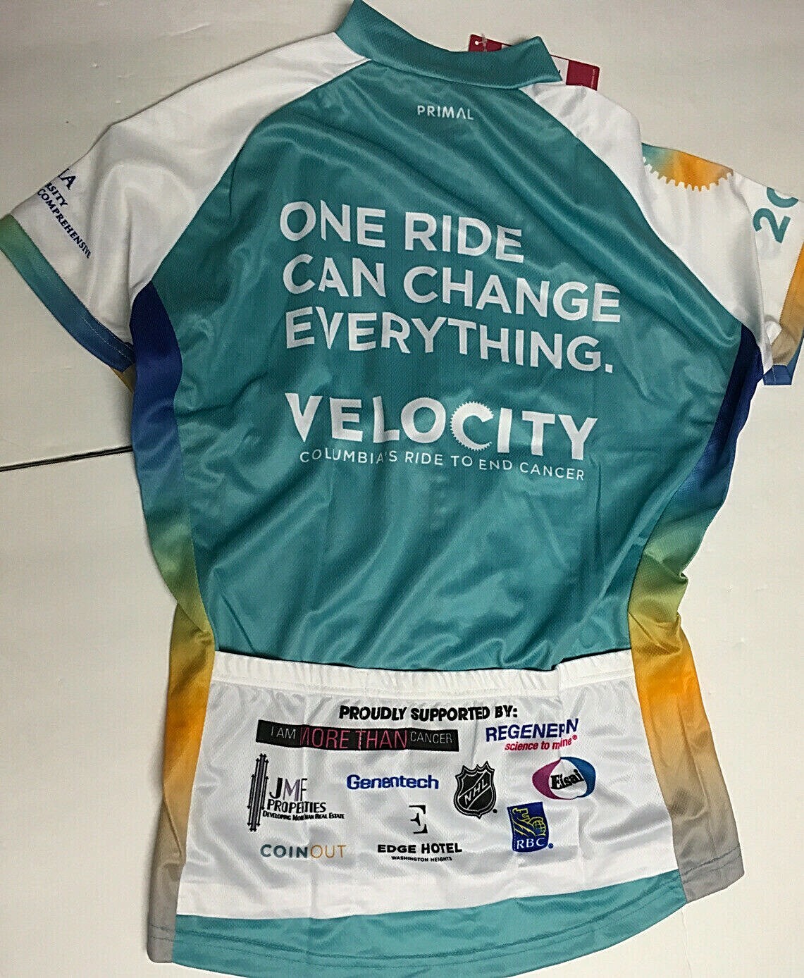 NWT Primal Happy Trails Cycling Women Jersey Bike Columbia’s Ride to end Cancer