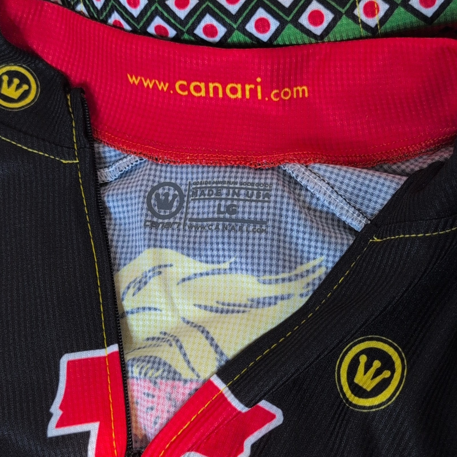 Canari K.I.L. Women’s Cycling Jersey L Short Sleeve Full Zip Skull Graphic A34