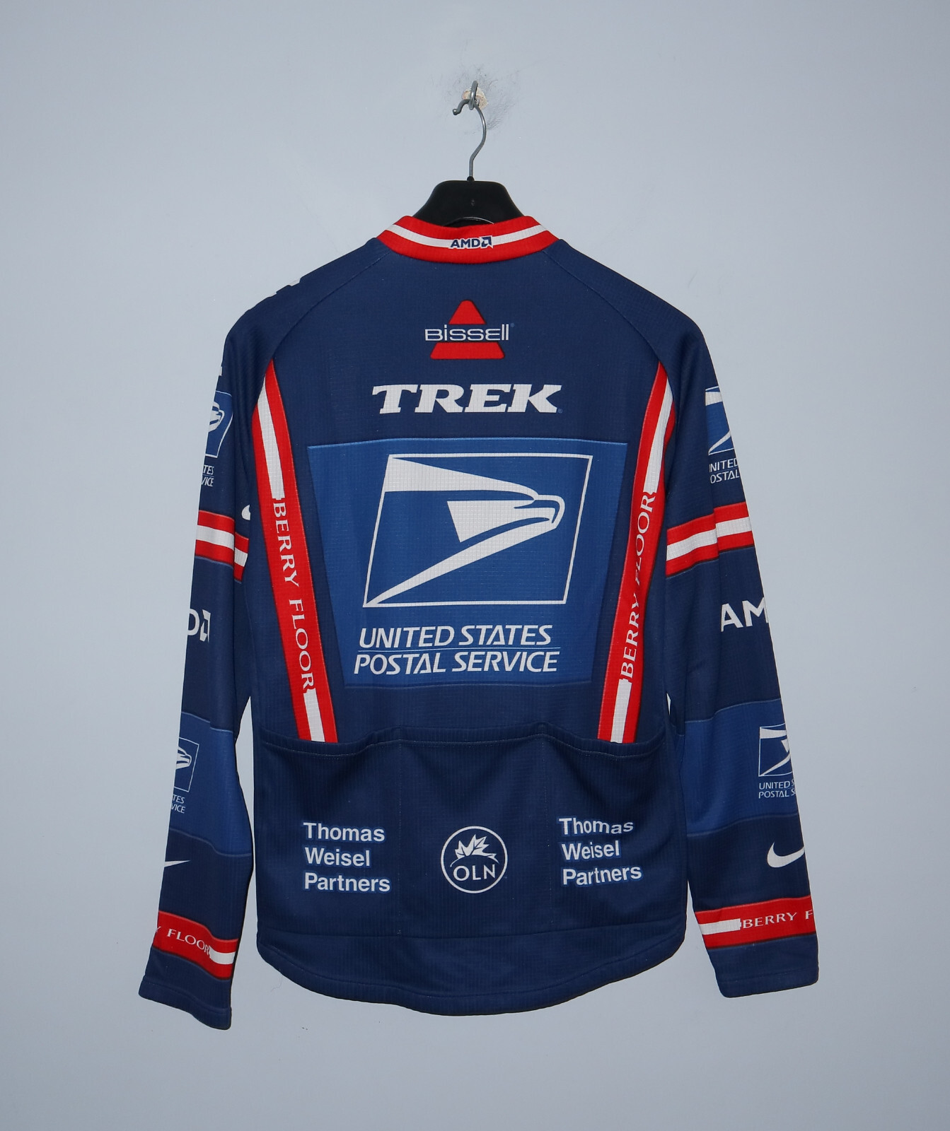 NIKE Mens Long Sleeve US Postal USPS Trek Tour de France Jersey Size L
