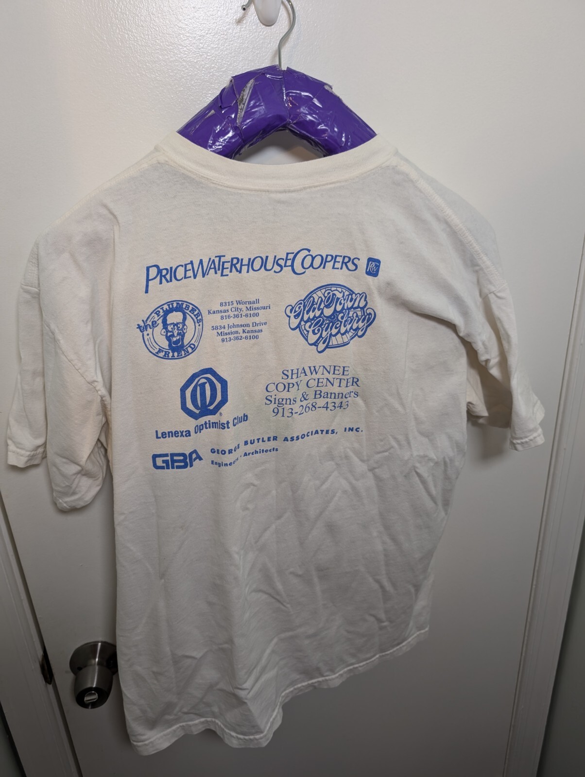 Vintage 2002 Kansas Bicycle Ride T Shirt Size Adult XL Midnight Bike Ride Blue