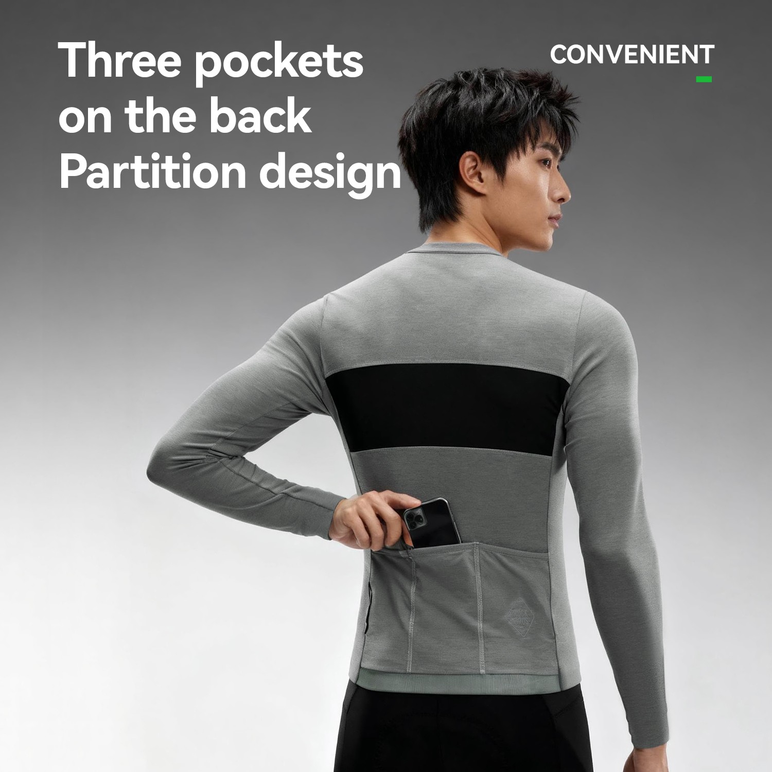ROCKBROS Spring Autumn Cycling Jersey Long Sleeve Tencel Wool Bike Sportswear